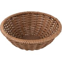 Корзина плетеная для хлеба;полиротанг;D=230/84,H=85мм;коричнев.