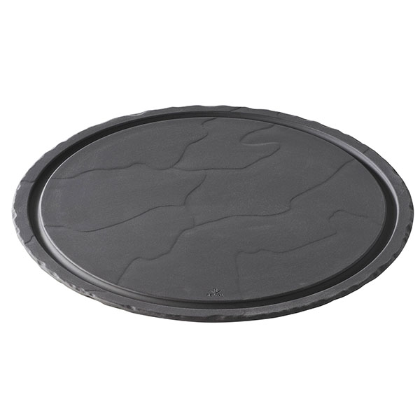 Блюдо для подачи «Базальт»;фарфор;D=30,H=1см;черный