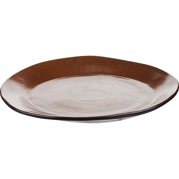 Тарелка «Млечный путь терракот»;фарфор;,L=28,B=25,5см;терракот,черный