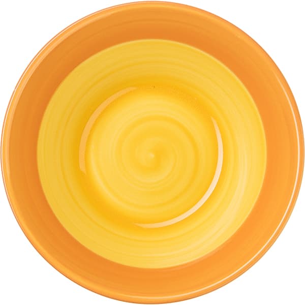 Салатник «Фридом Еллоу»;фарфор;305мл;D=13,5см;белый,желт.