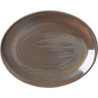 Блюдо «Революшн Гранит» овальное;фарфор;,H=27,L=340,B=270мм;серый,коричнев.