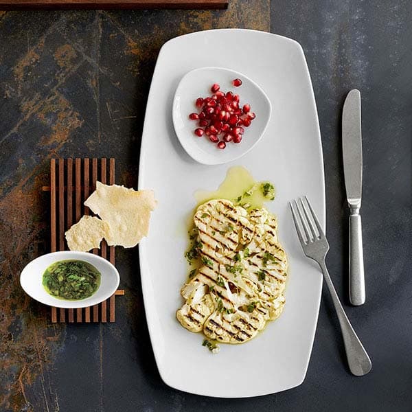 Блюдо «Опшенс» прямоугольное;фарфор;,L=37,B=25см;белый