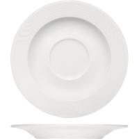 Блюдце «Карат»;фарфор;D=125/37,H=18мм;белый