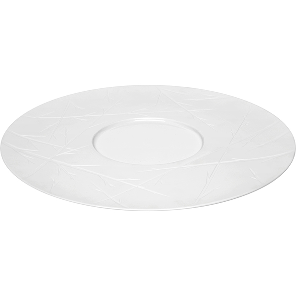 Тарелка мелкая с широким бортом;фарфор;D=33см;белый