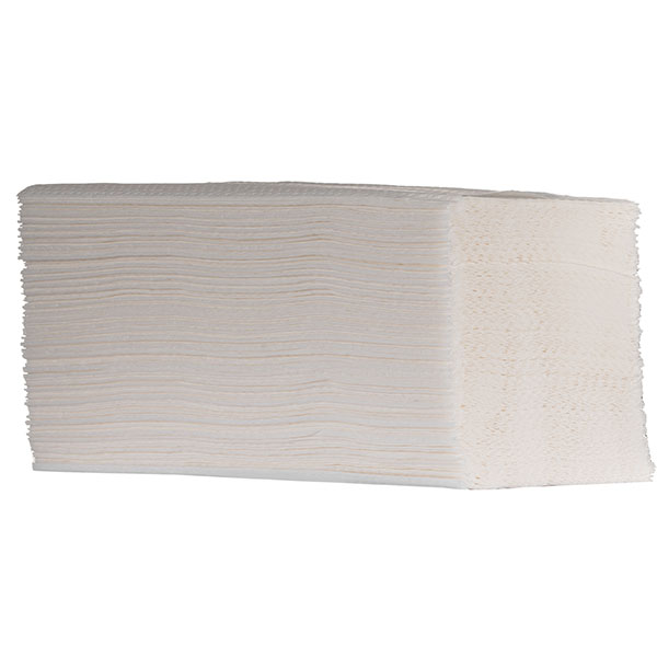 Полотенца бумажные однослойные V-укладка[250шт];;,L=22,5,B=11,5см;белый