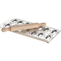 Форма д/равиоли 14 ячеек «Пешиолини»;алюмин.;,L=34,B=21см;серебрист.