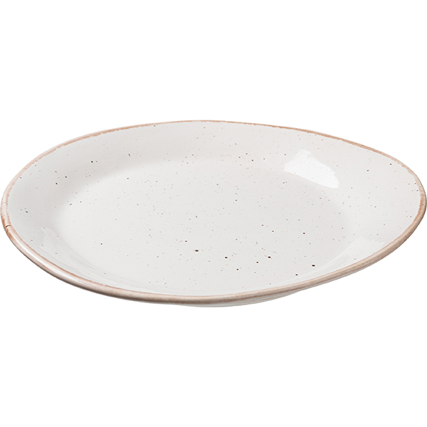 Тарелка «Пунто Бьянка»;фарфор;,H=3,L=25,B=23см;белый,черный