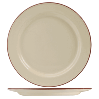 Тарелка «Кларет» сервировочная;фарфор;D=300,H=25мм;бежев.,бордо