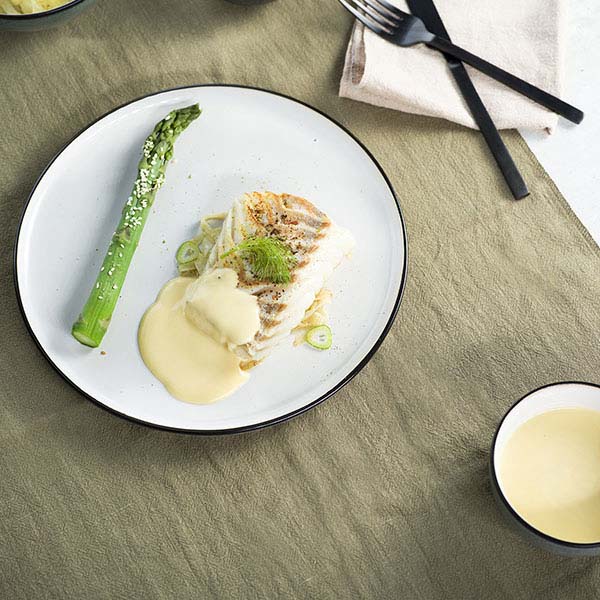 Соусник «Сиель блан»;керамика;100мл;D=90,H=38мм;белый,черный