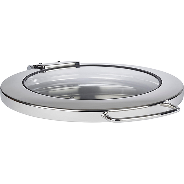 Мармит круглый с крышкой из двух частей;сталь нерж.,стекло;6л;,H=33,L=44,B=54см