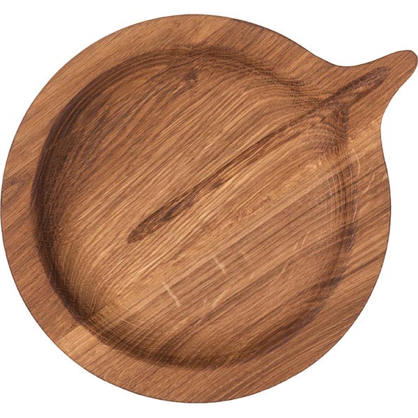 Блюдо «Осина»;дуб;,H=30,L=250,B=205мм;деревян.