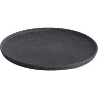 Тарелка «Гранит»;фарфор;D=20см;серый,матовый