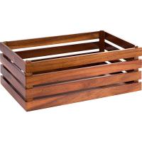 Ящик для подачи GN 1/1;акация;,H=20,L=55,5,B=35см;коричнев.