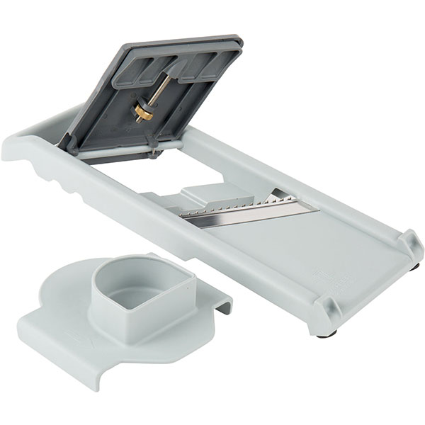 Мандолина японская;пластик,сталь нерж.;,L=37,B=12см;серый,металлич.