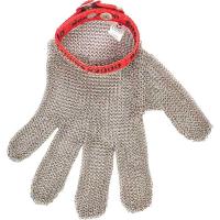 Перчатка защитн. д/разд.мяса,раз.М;сталь нерж.;,L=23,B=16см;металлич.,красный