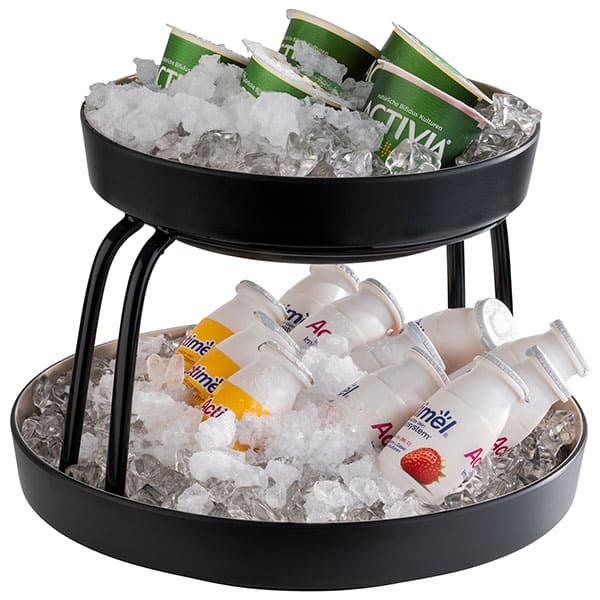 Подставка фуршетная «Фрида» (на 2 емкости);металл;D=23/30,5,H=17см;черный