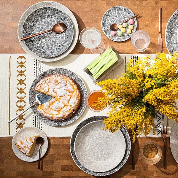 Тарелка пирожковая «Инк Грэй»;фарфор;D=15,2см;белый,серый