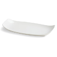 Блюдо «Тенденс»;фарфор;,H=4,L=28,B=15см;белый