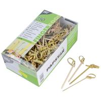 Шпажки для канапе «Узелок»[250шт];бамбук;,L=6см;бежев.