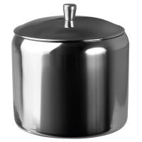 Сахарница с крышкой «Проотель»;сталь нерж.;250мл;,H=8см;металлич.