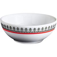 Розетка «Мезень» Классический Веточка;фарфор;80мл;D=86,H=35мм;белый,красный