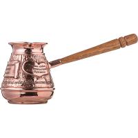 Турка «Увлекательный день»;медь,дерево;400мл;D=10,H=10,5,L=23см;медный