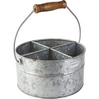 Емкость для закусок 4 ячейки;дерево;D=21,5,H=11,5см