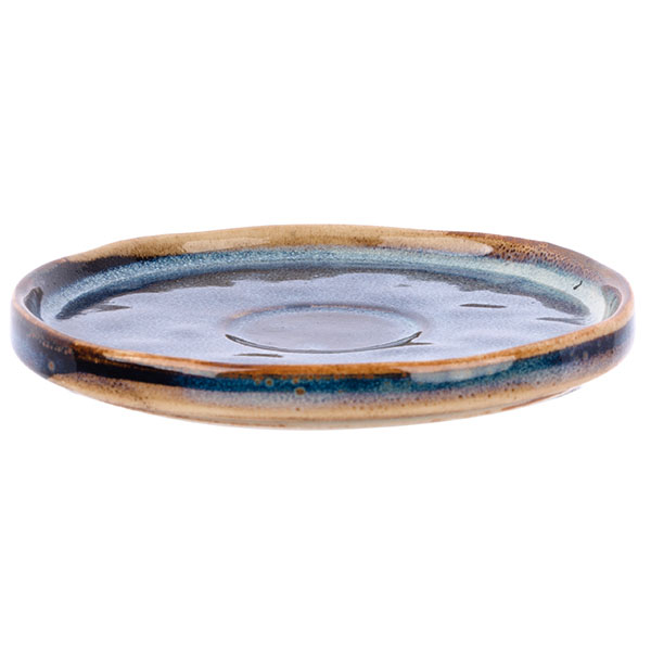 Блюдце «Ирис»;фарфор;D=120/35,H=18мм;голуб.