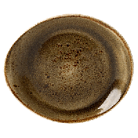 Тарелка пирожковая «Крафт Браун»;фарфор;D=155,H=20,L=155,B=130мм;коричнев.