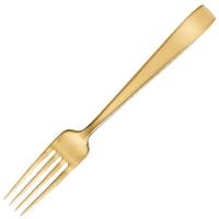 Вилка десертная «Флэт»;сталь нерж.;,L=18см;золотой
