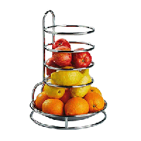 Этажерка д/фруктов d=27,5см;сталь нерж.;,H=32см;металлич.