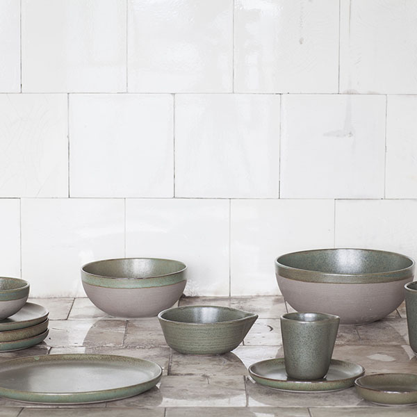 Блюдо «Серфис» глубокое;керамика;D=320,H=55мм;зелен.