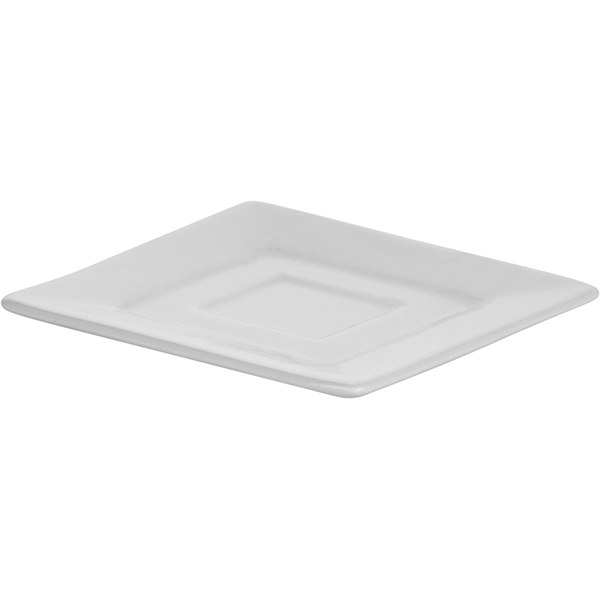 Блюдце «Кунстверк» квадратное;фарфор;,L=95,B=95мм;белый