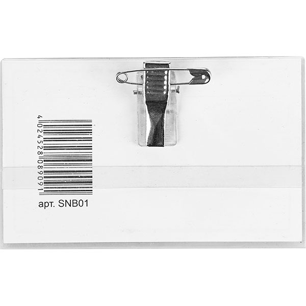 Бейдж д/официанта;пластик,металл;,H=55,L=90,B=15мм;прозр.,металлич.