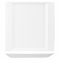 Тарелка «Максим» квадратная;фарфор;,H=25,L=270,B=270мм;белый