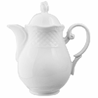 Кофейник «Афродита»;фарфор;1,35л;D=75,H=240,L=210мм;белый