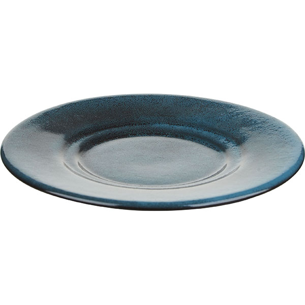Блюдце «Млечный путь голубой» универсальное;фарфор;D=15,5см;голуб.,черный