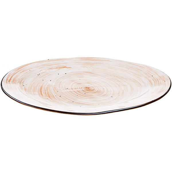 Блюдо «Пастораль» овальное;фарфор;,H=25,L=325,B=200мм;оранжев.