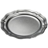 Поднос круглый;сталь нерж.;D=32,H=2см;серебрист.