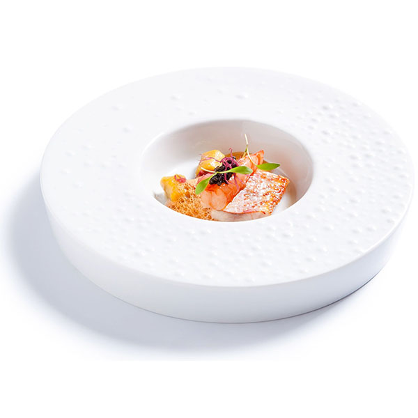 Тарелка «Минерал»;фарфор;D=23см;белый