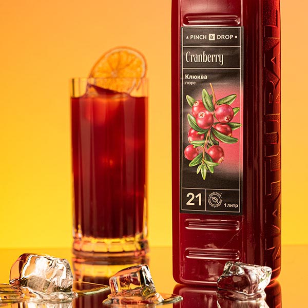 Пюре «Клюква» фруктовое Pinch&Drop;пластик;1л;D=7,H=26см