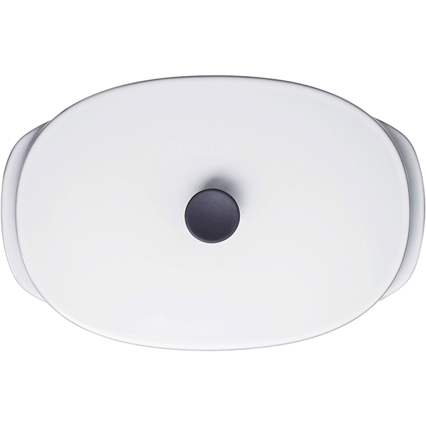 Блюдо для подачи «Карактэр» с крышкой с ручками;керамика;0,55л;,H=68,L=190,B=130мм;белый,черный