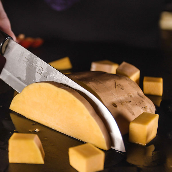 Нож кухонный «Киото» двусторонняя заточка;сталь нерж.,дерево;,L=30/18,B=4см