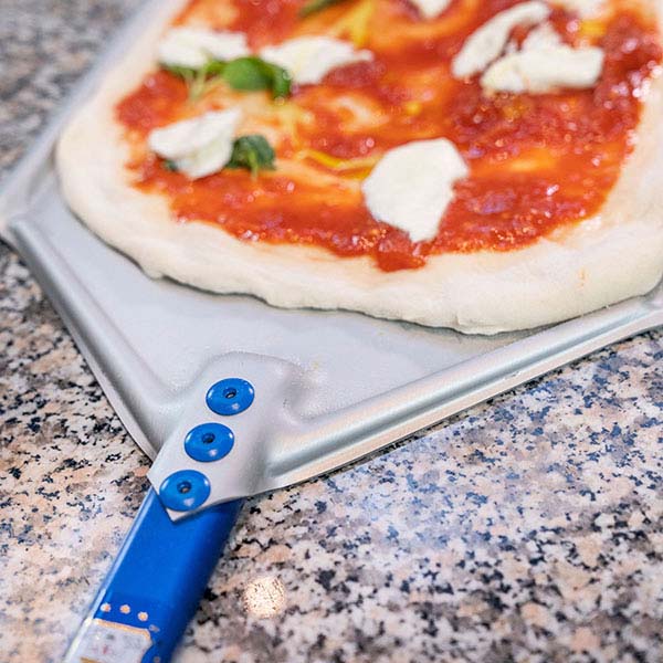 Лопата для пиццы прямоугольная «Аззурра»;анодир.алюмин.;,L=60/194,B=40см;синий