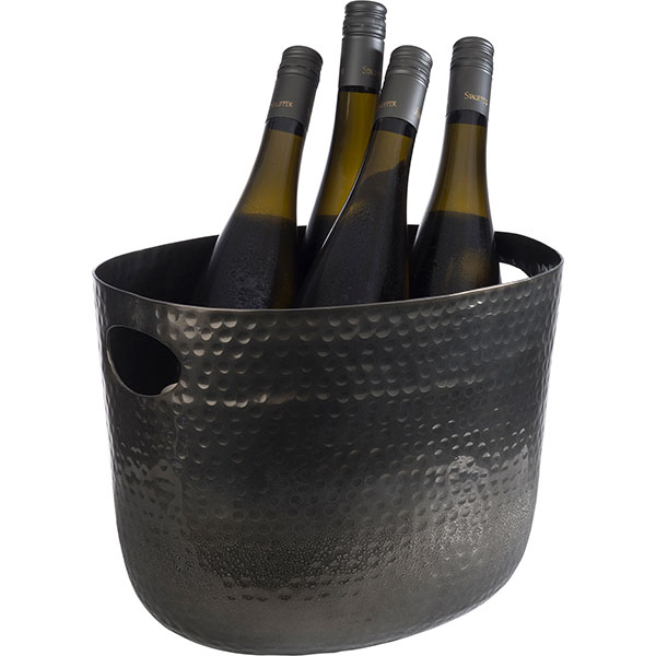 Ведро для шампанского;алюмин.;7л;,H=23,L=30,B=23,5см;черный