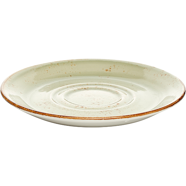 Блюдце «Крафт Грин»;фарфор;D=145/60,H=17мм;зелен.