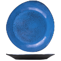 Тарелка «Млечный путь голубой»;фарфор;,H=3,L=32,B=29см;голуб.,черный