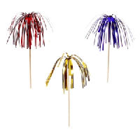 Украшения для коктейлей «Пальма» на шпажках[100шт];фольга,дерево;,L=15,5см;разноцветн.