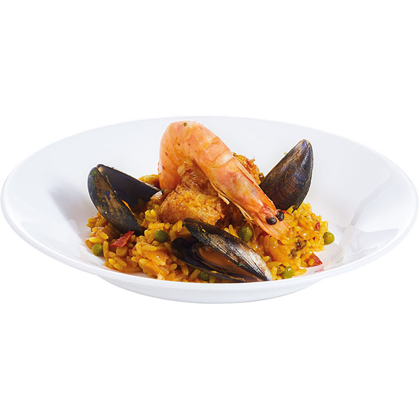 Тарелка глубокая «Ресторан»;стекло;400мл;D=225,H=35мм;белый