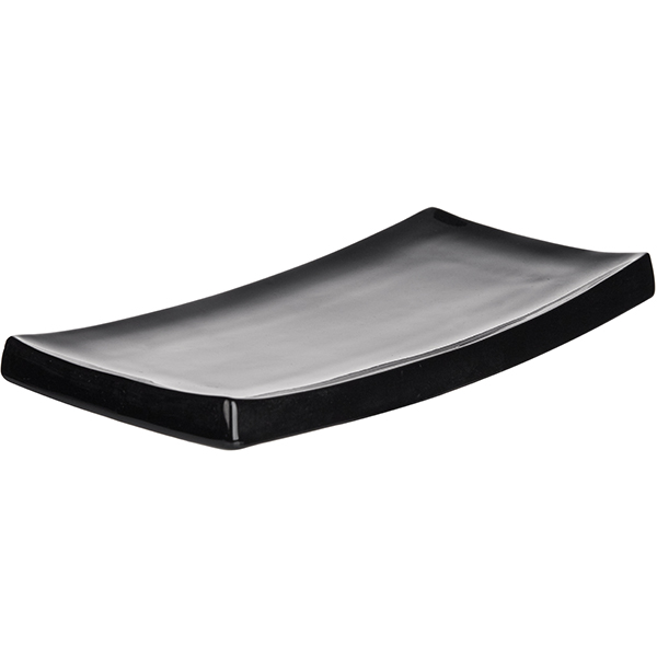 Блюдо для суши «Кунстверк»;фарфор;,H=18,L=240,B=110мм;черный